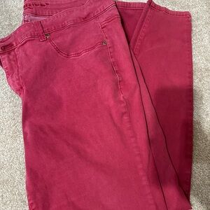 Maurices Women's Vibrant Red Skinny Jeans